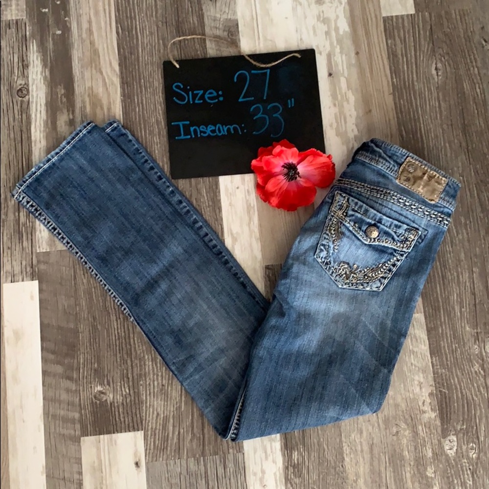 Silver Jeans Suki Flap Baby Boot size 27